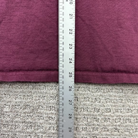 Champion Shirt Women Small S Burgundy Big Embroidered Chest Logo T-Shirt Ladies - Picture 11 of 11